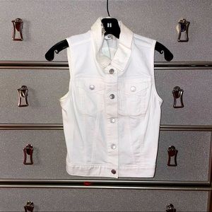 White loft Jean vest